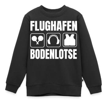 Flughafen Bodenlotse Marshaller Beruf Luftfahrt - Kinder Premium Organic Sweatshirt - Schwarz - Vorne - AI Model Kid Female (0cm)
