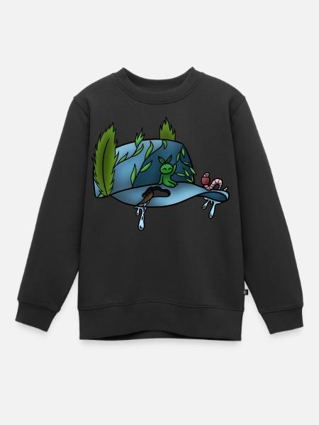 La Casquette De Pousse ! - Sweat Premium enfant bio - noir