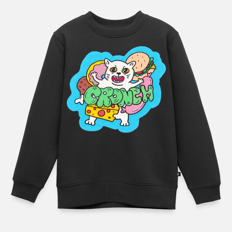 CRONCH - Sweat Premium enfant bio - noir