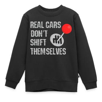 Les vraies voitures ne changent pas de vitesse par elles-mêmes - Sweat Premium enfant bio - noir - Devant - AI Model Kid Female (0cm)