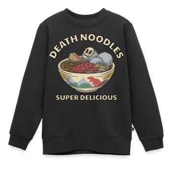 Boulettes de viande de nouilles de la mort - Sweat Premium enfant bio - noir - Devant - AI Model Kid Female (0cm)