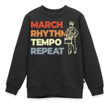 Trommel Spruch - Kinder Premium Organic Sweatshirt - Schwarz - Vorne - AI Model Kid Female (0cm)