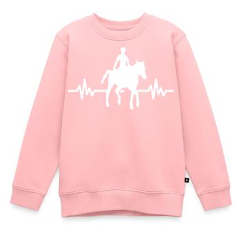 Heartbeat - Étalon Cheval Jument Ross Equestrian - Sweat Premium enfant bio - rose - Devant - AI Model Kid Female (0cm)