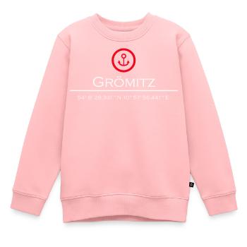 Grömitz roter Anker - Kinder Premium Organic Sweatshirt - Rosa - Vorne - AI Model Kid Female (0cm)