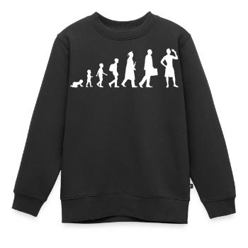 Eiscreme Evolution - Kinder Premium Organic Sweatshirt - Schwarz - Vorne - AI Model Kid Female (0cm)
