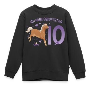 schleich® HORSE CLUB 10 Jahre Zehnter Geburtstag - Kinder Premium Organic Sweatshirt - Schwarz - Vorne - AI Model Kid Female (0cm)