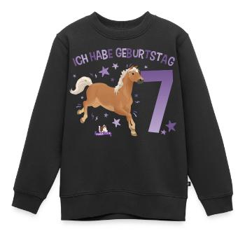 schleich® HORSE CLUB 7 Jahre Siebter Geburtstag - Kinder Premium Organic Sweatshirt - Schwarz - Vorne - AI Model Kid Female (0cm)