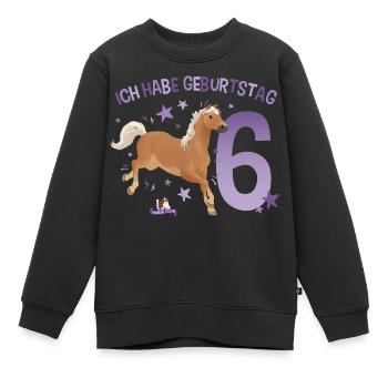 schleich® HORSE CLUB 6 Jahre Sechster Geburtstag - Kinder Premium Organic Sweatshirt - Schwarz - Vorne - AI Model Kid Female (0cm)