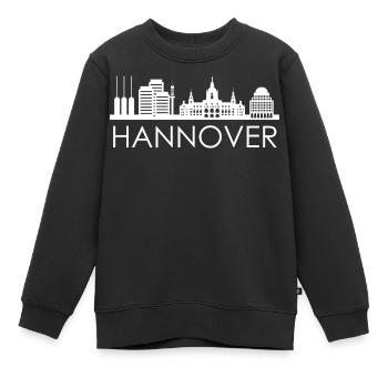 La ville de Hanovre Skyline Allemagne Hanovre - Sweat Premium enfant bio - noir - Devant - AI Model Kid Female (0cm)