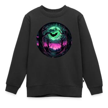Fledermaus Fledermäuse Flughunde Halloween - Kinder Premium Organic Sweatshirt - Schwarz - Vorne - AI Model Kid Female (0cm)