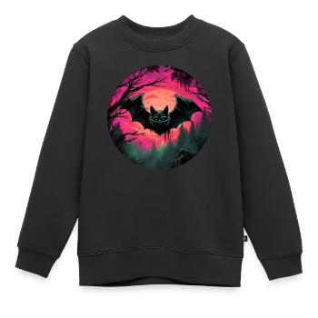 Fledermaus Fledermäuse Flughunde Halloween - Kinder Premium Organic Sweatshirt - Schwarz - Vorne - AI Model Kid Female (0cm)