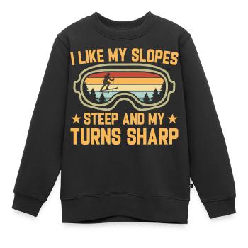 Pistes de ski Ski raide Skis d’hiver - Sweat Premium enfant bio - noir - Devant - AI Model Kid Female (0cm)