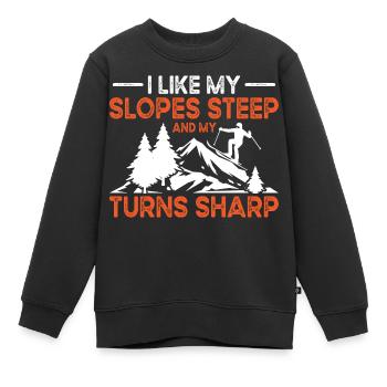 Pistes de ski Ski raide Skis d’hiver - Sweat Premium enfant bio - noir - Devant - AI Model Kid Female (0cm)