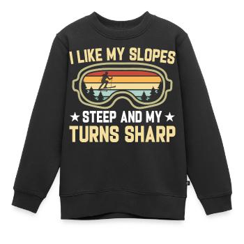 Pistes de ski Ski raide Skis d’hiver - Sweat Premium enfant bio - noir - Devant - AI Model Kid Female (0cm)