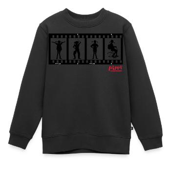 Pippi Longstocking Filmstrip Of Pippi - Kids Premium Organic Sweatshirt - black - Front - AI Model Kid Female (0cm)