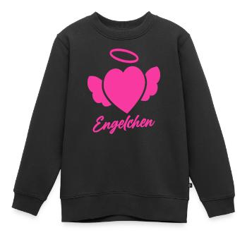 Engelchen mit Herz und Heiligenschein - Kinder Premium Organic Sweatshirt - Schwarz - Vorne - AI Model Kid Female (0cm)