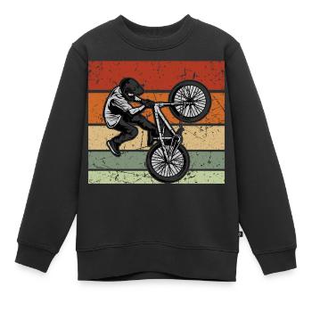 BMX Cadeau de Noël Enfants Accessoires de vélo Fun - Sweat Premium enfant bio - noir - Devant - AI Model Kid Female (0cm)