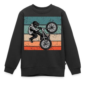 Accessoires de vélo BMX pour enfants - Sweat Premium enfant bio - noir - Devant - AI Model Kid Female (0cm)