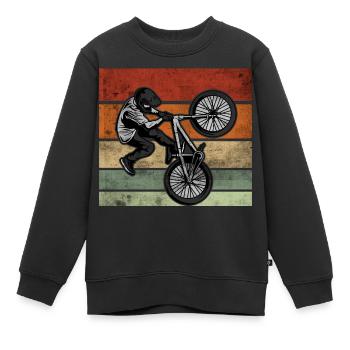 BMX Cadeau de Noël Vélo pour enfants - Sweat Premium enfant bio - noir - Devant - AI Model Kid Female (0cm)