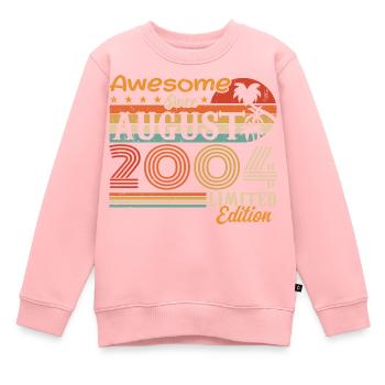 2004 August Geschenkidee August 2004 - Kinder Premium Organic Sweatshirt - Rosa - Vorne - AI Model Kid Female (0cm)