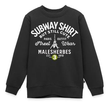 Pariser U-Bahn-Hemd malesherbes - Kinder Premium Organic Sweatshirt - Schwarz - Vorne - AI Model Kid Female (0cm)