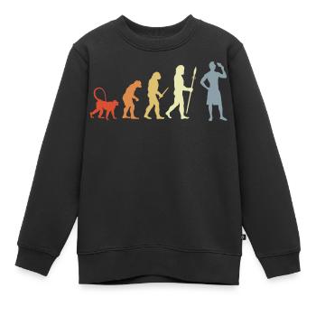 Evolution Eiscreme Liebhaber - Kinder Premium Organic Sweatshirt - Schwarz - Vorne - AI Model Kid Female (0cm)