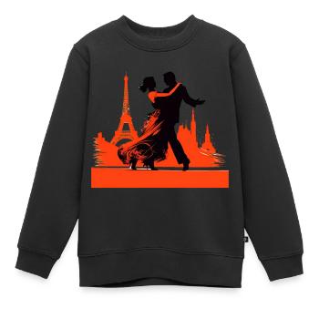 Tango is a popular dance - Kids Premium Organic Sweatshirt - black - Front - AI Model Kid Female (0cm)