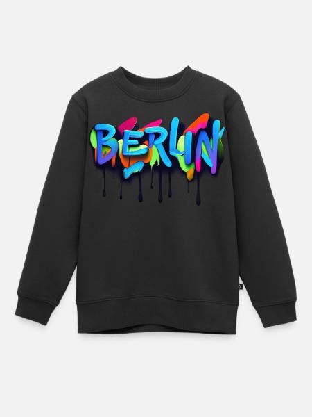 Berlin Graffiti - Sweat Premium enfant bio - noir