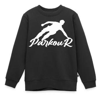 Parkour - Kinder Premium Organic Sweatshirt - Schwarz - Vorne - AI Model Kid Female (0cm)