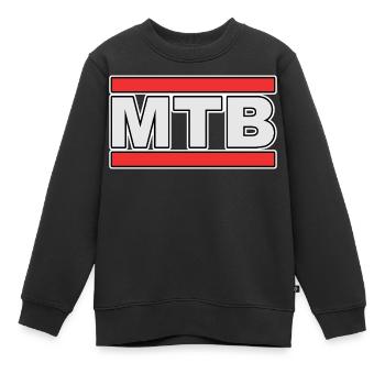 MTB Mountainbike #MTB - Kinder Premium Organic Sweatshirt - Schwarz - Vorne - AI Model Kid Female (0cm)