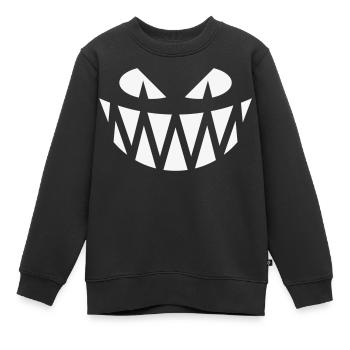 Halloween Fratze (Smile / Zähne / White) - Kinder Premium Organic Sweatshirt - Schwarz - Vorne - AI Model Kid Female (0cm)