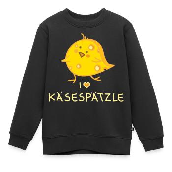 Ich liebe Spätzle - Kinder Premium Organic Sweatshirt - Schwarz - Vorne - AI Model Kid Female (0cm)