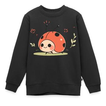 Coccinelle Humeur - Sweat Premium enfant bio - noir - Devant - AI Model Kid Female (0cm)