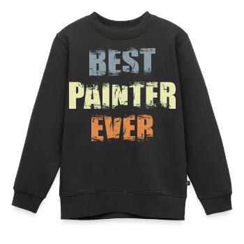 Meilleur peintre vernisseur - Sweat Premium enfant bio - noir - Devant - AI Model Kid Female (0cm)