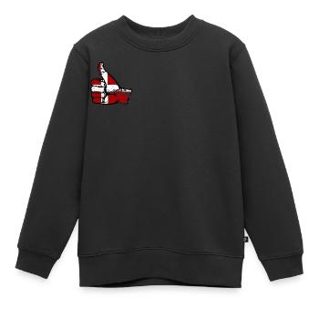 Drapeau du Danemark Symbole de droite - Sweat Premium enfant bio - noir - Devant - AI Model Kid Female (0cm)