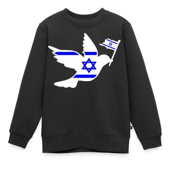 Israel - Sweat Premium enfant bio - noir - Devant - AI Model Kid Female (0cm)