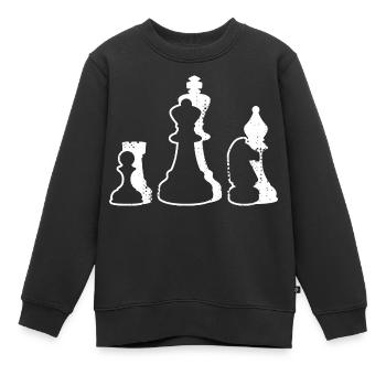 Chess pieces - Kids Premium Organic Sweatshirt - black - Front - AI Model Kid Female (0cm)