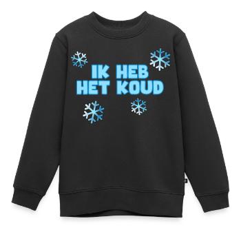 J’ai froid. Pour le froid. Humour* - Sweat Premium enfant bio - noir - Devant - AI Model Kid Female (0cm)