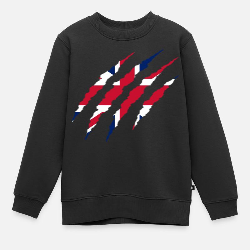BRITISCHE KLAUE - Kinder Premium Organic Sweatshirt - Schwarz