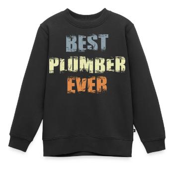 Best Plumber - Kids Premium Organic Sweatshirt - black - Front - AI Model Kid Female (0cm)