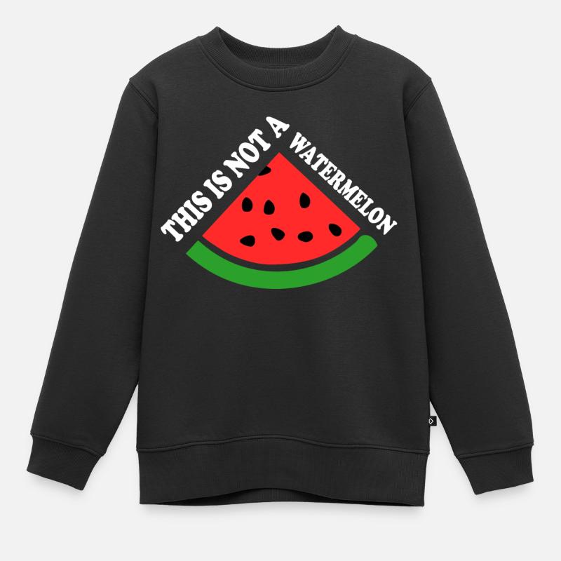 THIS IS NOT A WATERMELON - Kinder Premium Organic Sweatshirt - Schwarz