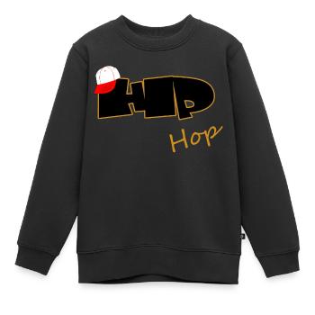 Hip Hop, Rap, Breakdance - Kinder Premium Organic Sweatshirt - Schwarz - Vorne - AI Model Kid Female (0cm)