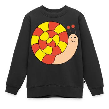 Schnecke für Kinder Weinbergschnecke - Kinder Premium Organic Sweatshirt - Schwarz - Vorne - AI Model Kid Female (0cm)