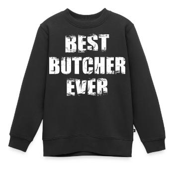 Bester Metzger - Kinder Premium Organic Sweatshirt - Schwarz - Vorne - AI Model Kid Female (0cm)
