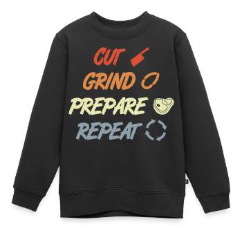 Zitat Metzger - Kinder Premium Organic Sweatshirt - Schwarz - Vorne - AI Model Kid Female (0cm)