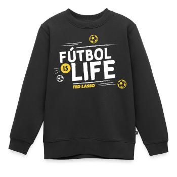 Ted Lasso Fútbol Is Life - Kinder Premium Organic Sweatshirt - Schwarz - Vorne - AI Model Kid Female (0cm)