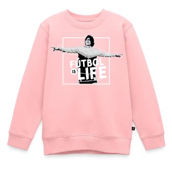 Ted Lasso Fútbol Is Life Mit Dani Rojas - Kinder Premium Organic Sweatshirt - Rosa - Vorne - AI Model Kid Female (0cm)