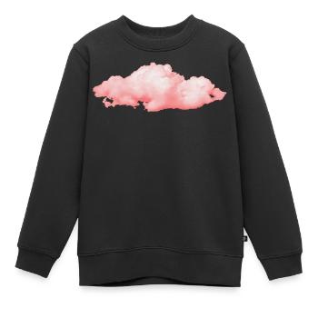 rosige flauschige Wolke - Kinder Premium Organic Sweatshirt - Schwarz - Vorne - AI Model Kid Female (0cm)