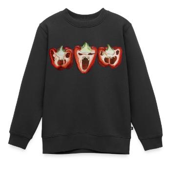 Monster Paprika kochen Hobbykoch spicy Kochspaß - Kinder Premium Organic Sweatshirt - Schwarz - Vorne - AI Model Kid Female (0cm)