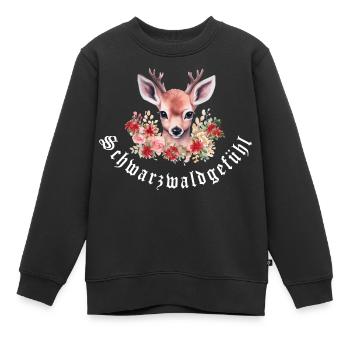 Sensation de Forêt-Noire - Sweat Premium enfant bio - noir - Devant - AI Model Kid Female (0cm)